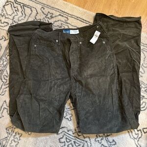 old navy khaki green corduroy pants